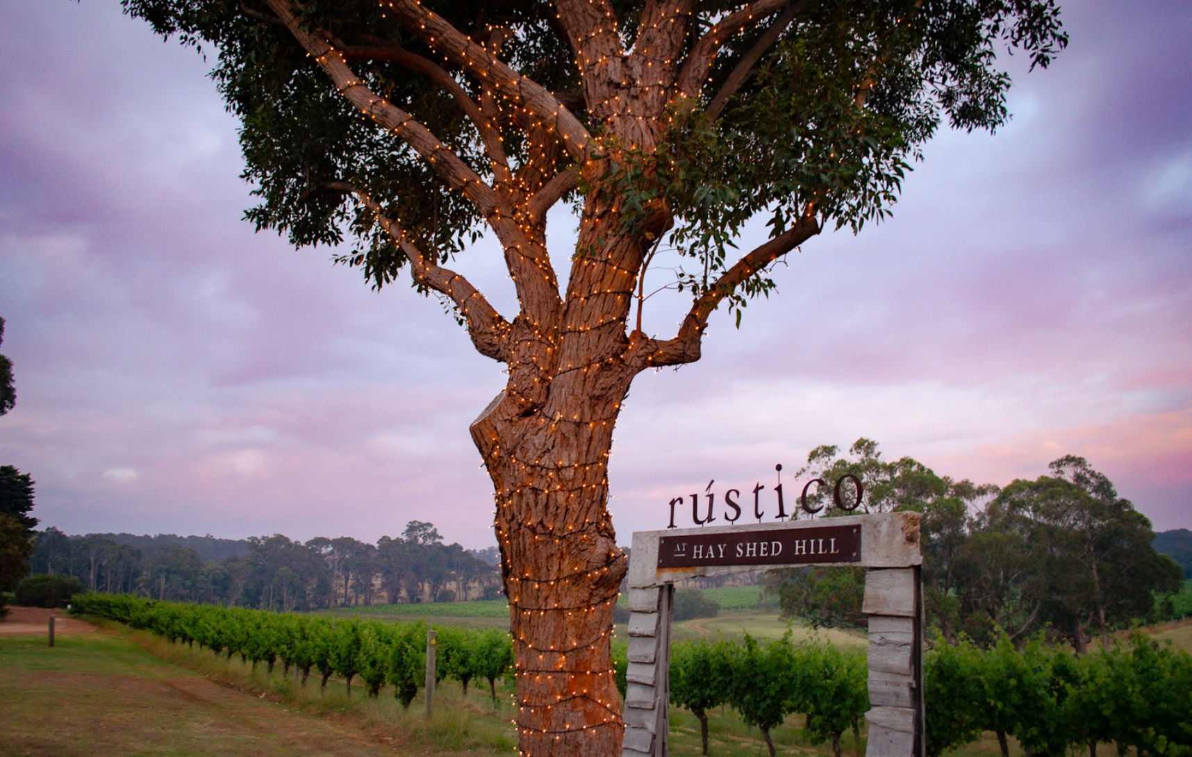 Sunset at Rustico at Hay Shed Hill